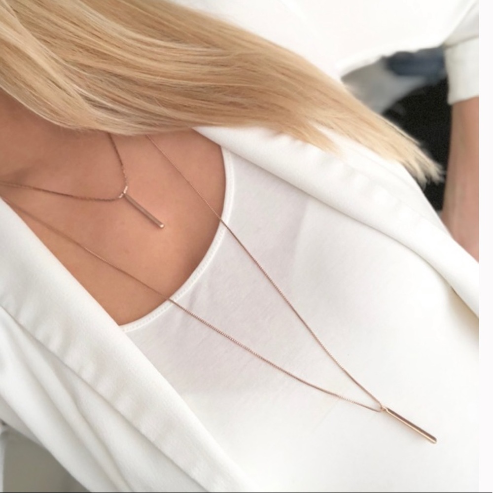 Express Layered Rose Gold Necklace